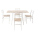 Dining Table and Chairs Set 5pcs Foldable Kitchen Furniture Natural White