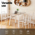 Dining Table and Chairs Set 5pcs Foldable Kitchen Furniture Natural White