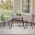 Oval Dining Table Set 3PC Space-Saving Bistro Kitchen Storage Wine Rack Grey