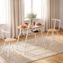 Oval Dining Table Set 3PC Space-Saving Bistro Kitchen Storage Wine Rack Natural White