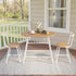 Oval Dining Table Set 3PC Space-Saving Bistro Kitchen Storage Wine Rack Natural White