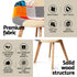 1 Artiss Dining Table and 4 Chairs Set DSW White
