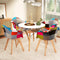 5 Piece Dining Set Round Table 4 Chairs DSW White