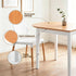 5‑Piece Drop‑Leaf Dining Set – 75–110cm Table + 4 Chairs, White/Pine