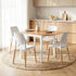 5‑Piece Drop‑Leaf Dining Set – 75–110cm Table + 4 Chairs, White/Pine
