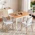 5‑Piece Drop‑Leaf Dining Set – 75–110cm Table + 4 Chairs, White/Pine