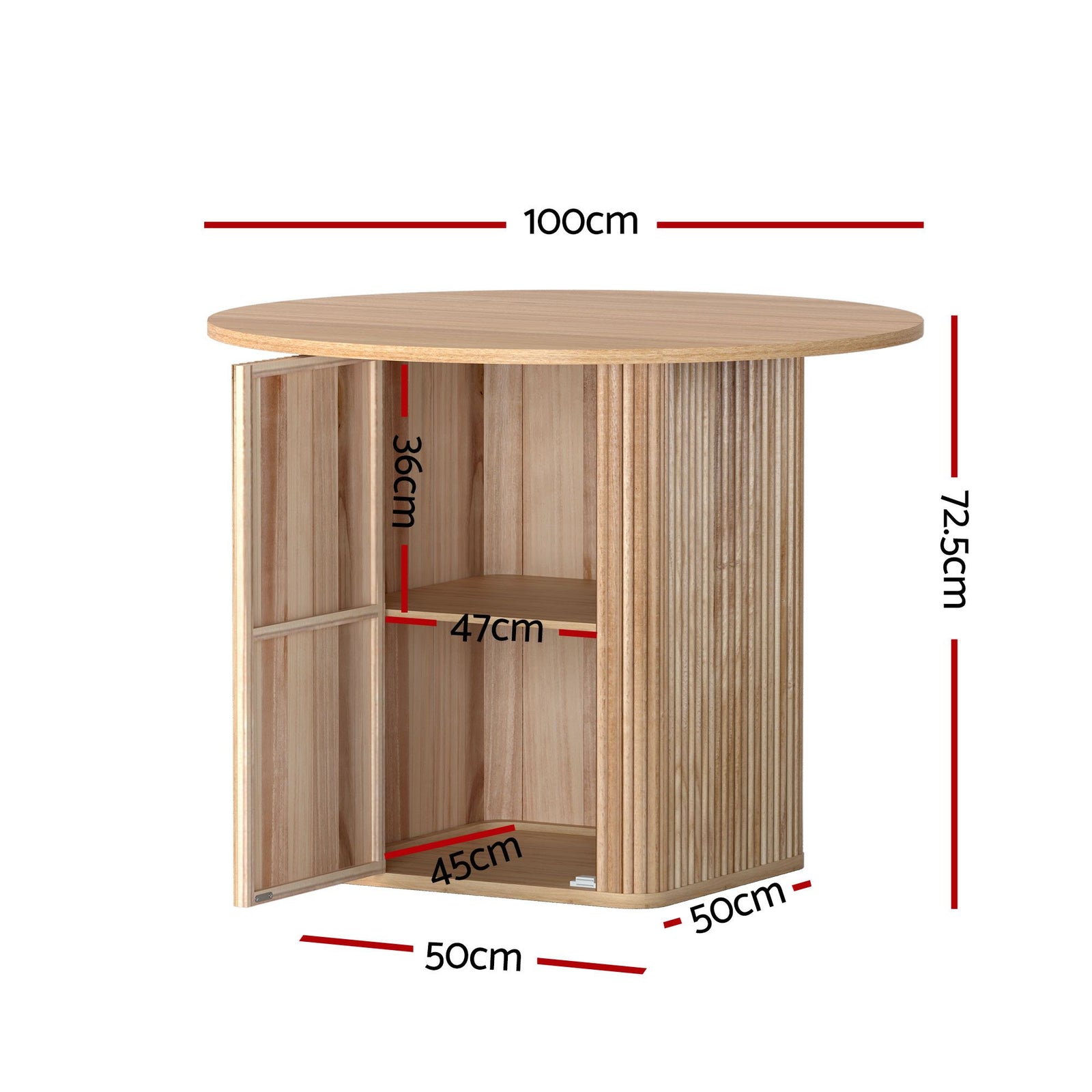 4‑Seater Dining Set – 100cm Square Table + Rubberwood Chairs, Pine/Natural