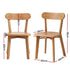 4‑Seater Dining Set – 100cm Square Table + Rubberwood Chairs, Pine/Natural