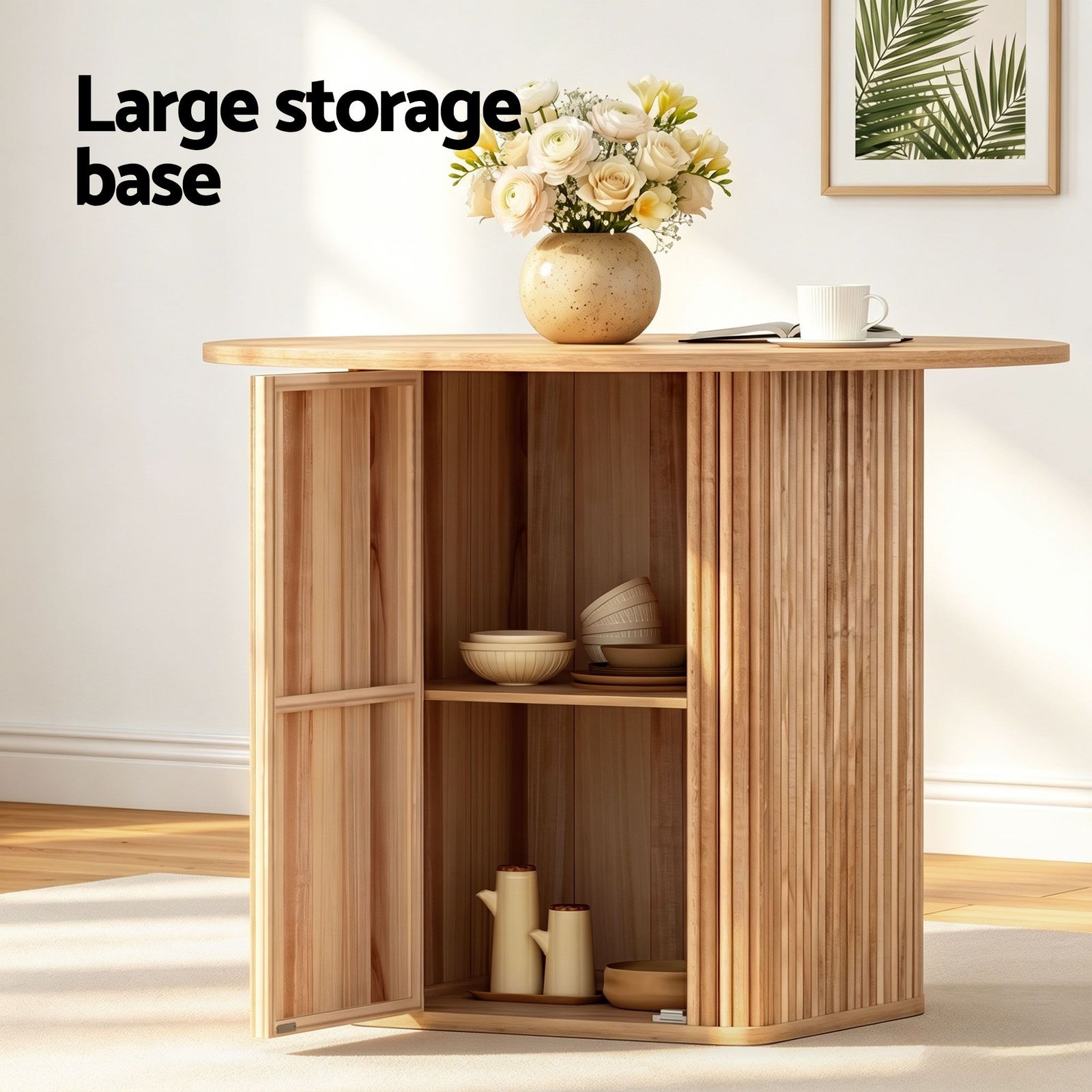 4‑Seater Dining Set – 100cm Square Table + Rubberwood Chairs, Pine/Natural