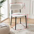 5‑Piece Extendable Dining Set – 140–200cm Table + 4 Sherpa Chairs, White