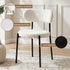 5‑Piece Extendable Dining Set – 140–200cm Table + 4 Sherpa Chairs, White