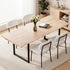 5‑Piece Extendable Dining Set – 140–200cm Table + 4 Sherpa Chairs, White
