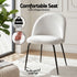 Dining Set 5‑Piece – 150cm White Marble Table + 4 Sherpa Chairs, White