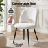 5‑Piece Dining Set – 150cm Marble Table + 4 Sherpa Chairs, White/Black