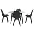 1 Artiss Dining Table and 4 Chairs Set Marble Black