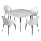 1 Artiss Dining Table and 4 Chairs Set Marble White