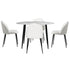 1 Artiss Dining Table and 4 Chairs Set Marble White