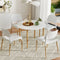 Artiss 5PC Dining Table Set Round White Table with 4 Chairs Wood Legs
