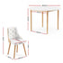 5‑Piece Round Dining Set – 108cm Table + 4 PU Leather Chairs, White