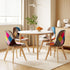 Artiss 5 Piece Round Dining Table Set 108cm White Table 4 Chairs Nordic