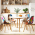 Artiss 5 Piece Round Dining Table Set 108cm White Table 4 Chairs Nordic