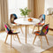Artiss 5 Piece Round Dining Table Set 108cm White Table 4 Chairs Nordic