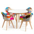 Artiss 1  Dining Table and 4 Mid Century Chairs Set White