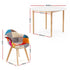 Artiss 1  Dining Table and 4 Mid Century Chairs Set White