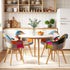 Artiss 1  Dining Table and 4 Mid Century Chairs Set White