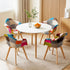 Artiss 1  Dining Table and 4 Mid Century Chairs Set White