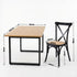 Artiss Dining Table and Chairs Set 5PCS Industrial 4 Black Rattan Chairs for Kitchen, Dining Room, Café