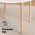 Artiss 1  Dining Table and 4 Chairs Set Wishbone Wood
