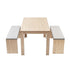 Artiss 3‑Piece Dining Set – 120cm Oak Table + 2 Faux Linen Chairs, Modern Design