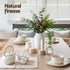 Artiss 3‑Piece Dining Set – 120cm Oak Table + 2 Faux Linen Chairs, Modern Design
