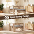 Artiss 3‑Piece Dining Set – 120cm Oak Table + 2 Faux Linen Chairs, Modern Design