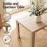 Artiss 3‑Piece Dining Set – 120cm Oak Table + 2 Faux Linen Chairs, Modern Design