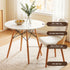 3‑Piece Round Dining Set – 90cm Table + 2 PU Leather Chairs, White