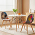 3‑Piece Dining Set – 90cm Round Table & 2 Fabric Eiffel Chairs (White)