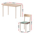 Artiss 5 Piece Dining Set 4 Seater Scandi Table and Chairs Compact Natural Green