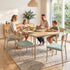 Artiss 5 Piece Dining Set 4 Seater Scandi Table and Chairs Compact Natural Green