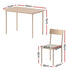 Dining Table and Chairs Set of 5 Compact Kitchen Furniture Natural Beige