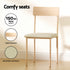 Dining Table and Chairs Set of 5 Compact Kitchen Furniture Natural Beige