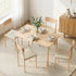 Dining Table and Chairs Set of 5 Compact Kitchen Furniture Natural Beige