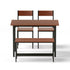 Dining Table and Chairs Set of 4 Storage Bench Kitchen Furniture Walnut