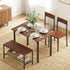 Dining Table and Chairs Set of 4 Storage Bench Kitchen Furniture Walnut