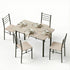 Dining Table and Chairs Set of 5 Compact Kitchen Furniture Modern Oak