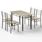 Artiss Dining Table and Chairs Set of 5 Compact Kitchen Furniture Modern Oak