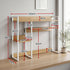 Artist Desk Organizer 2-Tier Desk Shelf 24cm Depth for Unblocked Monitor View Asymmetrical Desk Hutch Dorm for WFH & Gaming Heavy-Duty