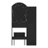 Dressing Table Stool Set Arch Mirror 12 LED Bulbs Black