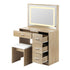 Dressing Table Stool Set Large Mirror LED Light Natural